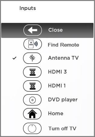 Activate Find Remote If your TV has a game controller-style control on the back right side of the TV, press the Left or Right pad to open the Inputs menu, and then press the Right pad once to scroll