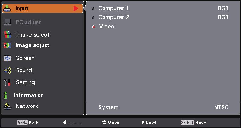 Basic Operation Menu Bar For detailed functions of each menu, see Menu Tree on pages 67-68.