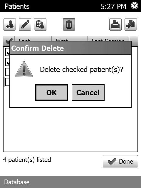 3. Using the on-screen keyboard, edit the information on the Patient Info and Comments tabs. 4. Tap Save to save the patient s information and return to the Patients screen.