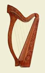 Irish Instruments Irish Harp Originally, harps were carved from a single piece of wood.