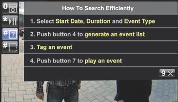 images. Event Search You can do a specific search through the recorded events using the list provided.