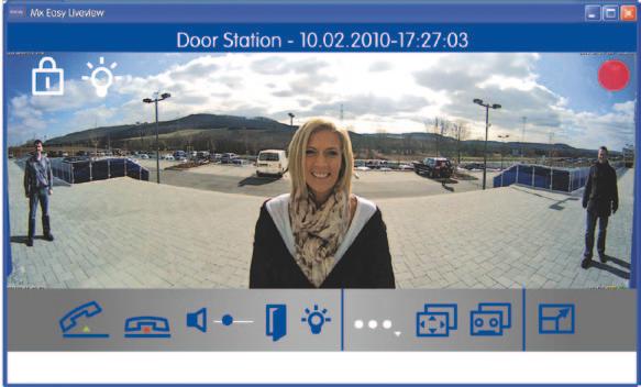 T24 Two-Way Video Around The World Easy operation Answer calls Open the door Switch light on/off Monitor recordings Download MOBOTIX MxEasy free of charge at Simultaneous live view (top) and vptz