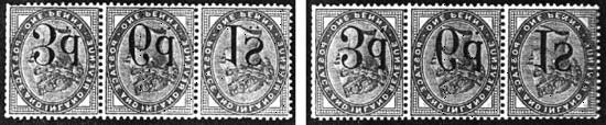 the OP/PC error, there was a De La Rue die proof and the Ormond Hill Die Proofs of the ½d value. The embossed issue was covered by, for instance, the 1s value with double impression.
