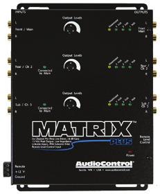 300 1 1 150W @ 4Ω 300W @ 2Ω 80 Hz 120 Hz Bypass 24 Hz AccuBASS PREAMP LINE DRIVERS Give your system the boost that it needs.