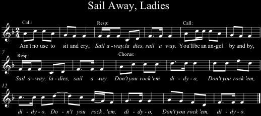 2. I ve got a home in Tennessee, Sail away, ladies, sail away That s the place I want to be, Sail away, ladies, sail away 3.