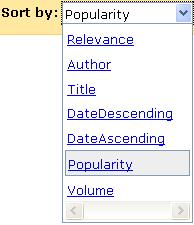 Find the Sort by: box. You can sort by date descending to get the newest title listed first, or by popularity, to get the most asked-for book at the top of your list.
