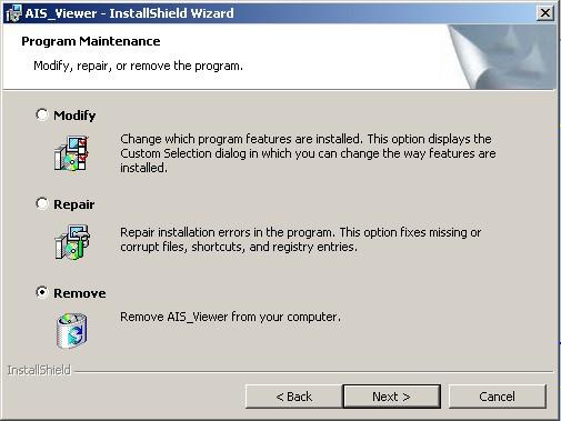 Select Remove to un-install.