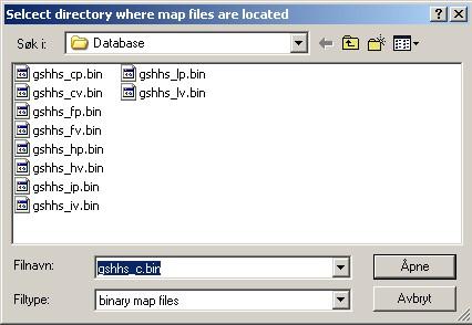 The Map Directory menu is located on the top left of the PC screen. Press Map Directory to display the map files. 4.5 