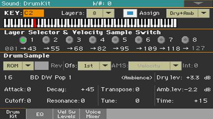 23 Sound Edit Volume levels expressed in db [1.1] When editing a Sound or Drum Kit, volume levels are expressed in decibels (db), with a resolution of 0.1 db.