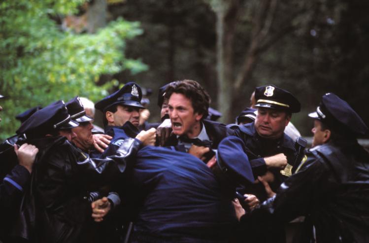 2 11. Mystic River (U.S.A., 2003), with Sean Penn, directed by Clint Eastwood. All the compositional elements of this shot contribute to a sense of entrapment.