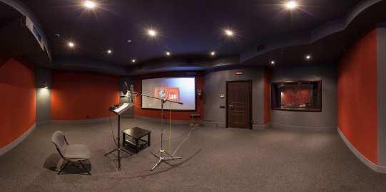 ADR Suites Two ADR suites are nearly identical in size and equipment. Each one includes 5.1 control room (45 m3), which can also serve as edit room, and 100m3 studio with HD video projection.