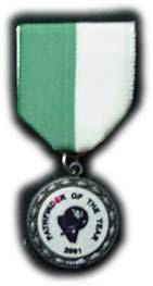 (2) The Pathfinder Air Command Award may be awarded to any Pathfinder that has completed the requirements for the award as found in the Pathfinder Staff Handbook. b. Description: The insignia is a metal pin with a white circle and a blue bar on top.