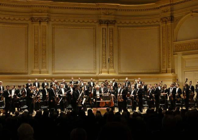 Simon Rattle and the Berlin Philharmonic performing Bruckner's Ninth in the four movement version on 24th February at Carnegie Hall, New York (photo Steve Sherman - Carnegie Hall) Catastrophe "As a
