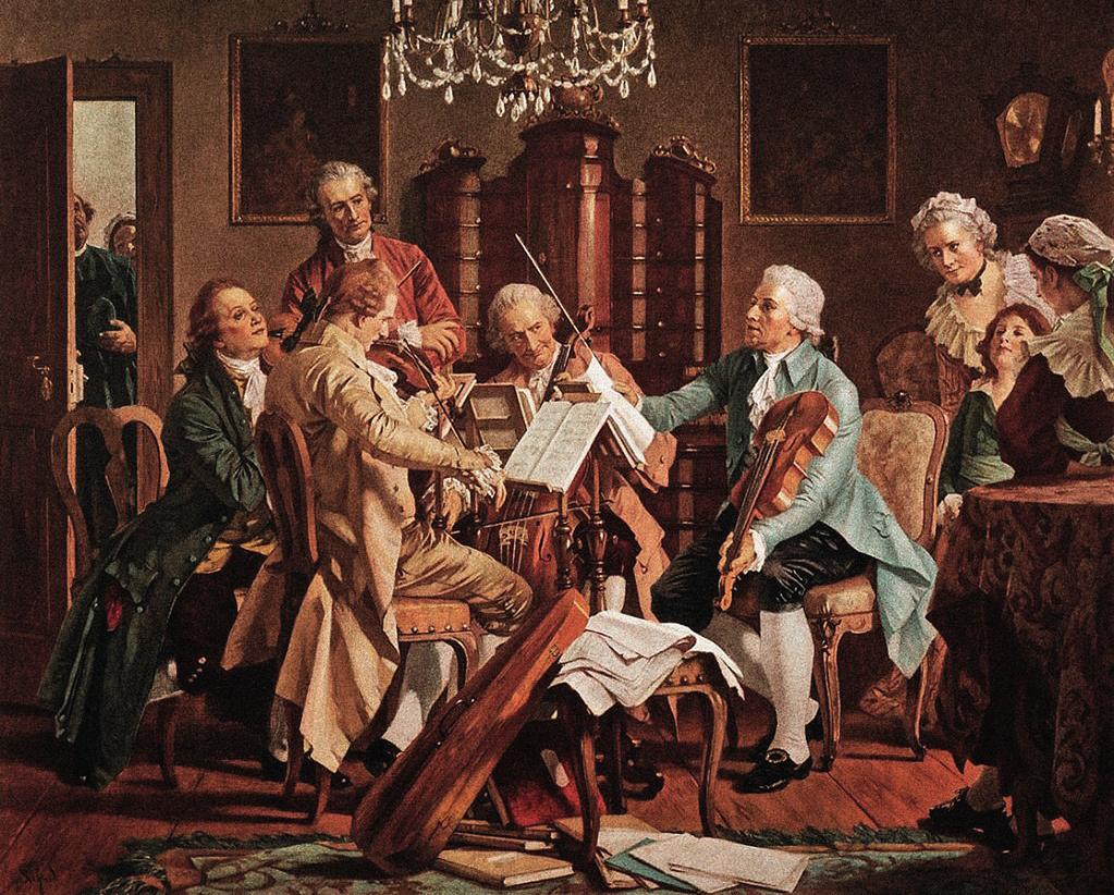 Joseph Haydn playing Quartets,