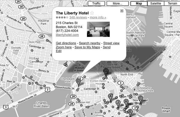 Figure 8 Google Map with hotels. Figure 9 OpenStreetMap.org display of details. on the needs of the user and the context in which the data will be used.