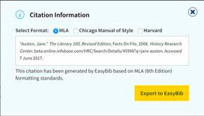 highlighting can easily be turned off for easy reading or kept on to see search terms Handy Record Information Record information provides a quick link to view the source