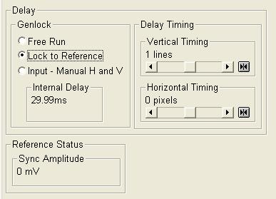 Horizontal or Vertical Timing adjustments are possible for correctly phasing to match other sources.