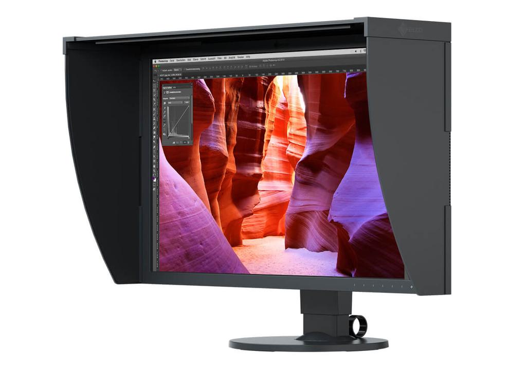 CG2730 Your advantages The fully equipped ColorEdge CG2730 meets the needs of the most sophisticated photographers and designers with its True Black panel, 16bit look-up-table, and light protection