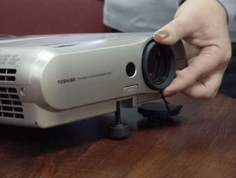 Toshiba TLP-B2 Section Three 6. The projection size depends on the distance between the lens and the screen. Adjust the projection size by changing the distances between the two.