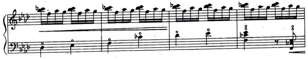 Example 3: Chromatic pedal slides Example 4: Glissandos, Prelude No. 2 (mm.