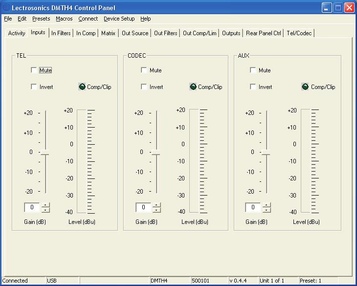 LecNet2 Software Software is included with the DMTH4 and available for download from the website at: www.lectrosonics.com.