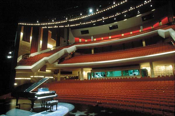 General Information ANDREW JACKSON HALL is the largest theater with a maximum seating of 2,472. The stage is 130-10 wide x 53-1 deep with a 57-4 x 36-0 proscenium opening.