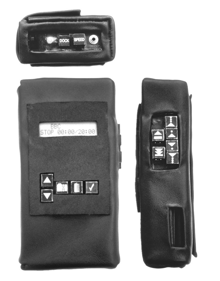 Figure 10b: Details of the top, front and right sides of the final hand-case which incorporates Version 5 of the interface design.