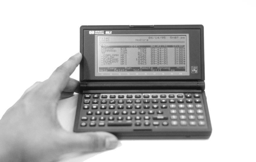 The HP95LX palmtop computer made by Hewlett-Packard (shown Figure 11) was chosen as the controller for the device for two main reasons.