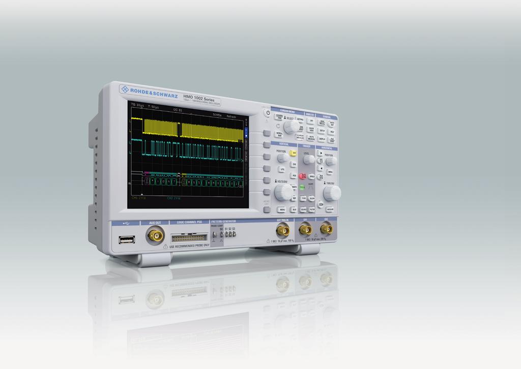 Bandwidth 50 MHz, 70 MHz or 100 MHz Sampling Rate 1 Gsample, 512 Msample per channel Memory Depth 1 Msample, 512 Ksample per channel FFT The easy way to analyze the signal spectrum QuickView Key