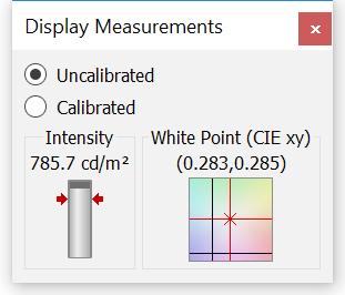 (Visual Trim) +Calibrated White is not available if the display was calibrated using the SpectraView Engine (SVE). When using the SVE, test patterns always include any visual trim.