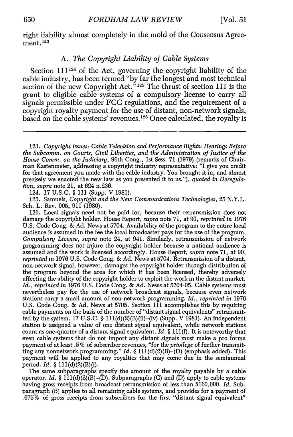 FORDHAM LAW REVIEW [Vol. 51 right liability almost completely in the mold of the Consensus Agreement. 11 3 A.