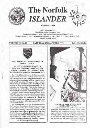 Gaston Renard Fine and Rare Books 23 63 Norfolk Island: THE NORFOLK ISLANDER. 2 issues, Vol. 32, No. 13 and Vol. 35 No. 31. 4to; pp. [40] & [44] respectively; several illusts.; stapled as issued.