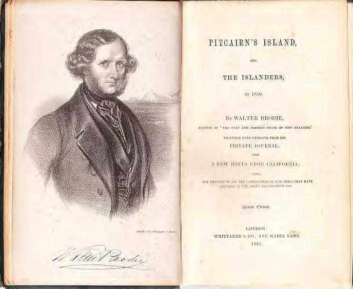 Gaston Renard Fine and Rare Books 7 13 Brodie, Walter. PITCAIRN S ISLAND, and the Islanders, in 1850.