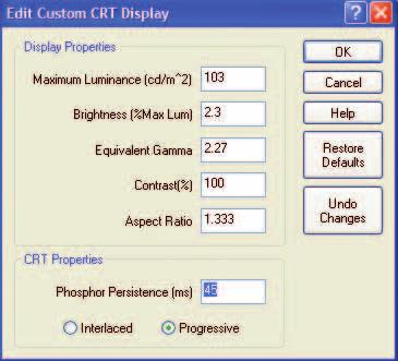 Figure 5a shows the configuration screen used to select a Display Model. Figure 5b shows the parameters available for creating custom Display Models.