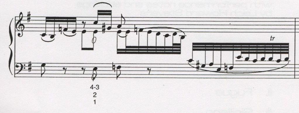 Measure 3 (Example 7) in particular presents an interesting challenge when trying to compromise between the notated rolls and the instructions in the performance notes. Ex. 7 (m.