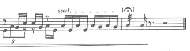 Figure 3.7 mm. 7-8: Independent Dynamic for Hands Frequent and specific dynamic indications contribute to a reputation as a highly musical composition for solo timpani.