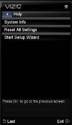 Reset All Settings Settings are reset to factory defaults.