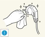 Otherwise, it may result in electric shock or injury. Keep the power cord and the product away from a heater.
