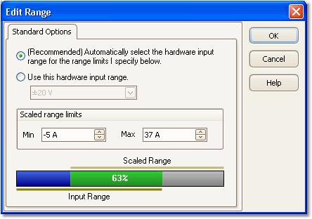 Menus 6.5.2.6.1 45 Edit Range dialog Get here by clicking the Edit or New Range buttons in the Manual Ranges Setup dialog 44. This dialog allows you to edit a manual range for a custom probe.