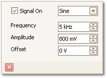 76 7.9.1 PicoScope 6 User's Guide Demonstration Signals dialog Click the Demo Signals button on the Demonstration Signals toolbar.