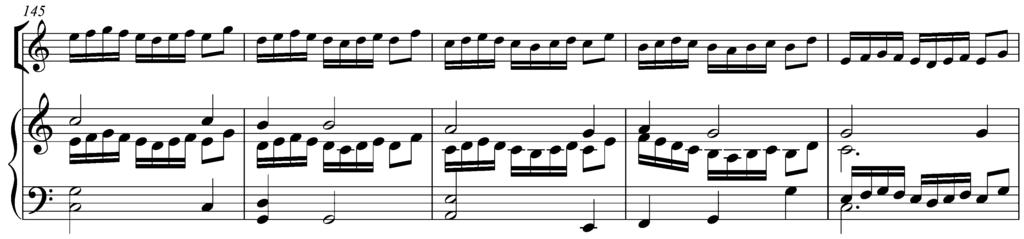 the tune in the left hand, and the accompanying part in the right hand.