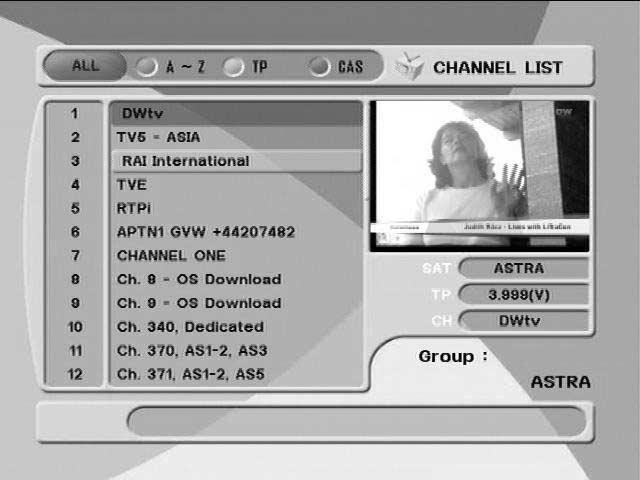 6.1 Getting Started 4) Channel Selection You can use / to navigate between channels until you find the channel you want.