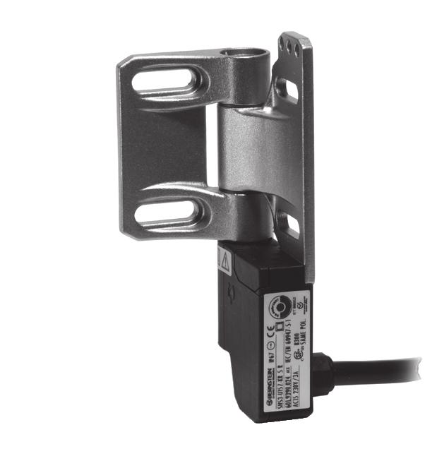 Safety Hinge Switch SHS3 In addition to the plug connection version, an SHS with fixed cable connection at the rear is also available Right and left hinged systems possible for optimum cable routing
