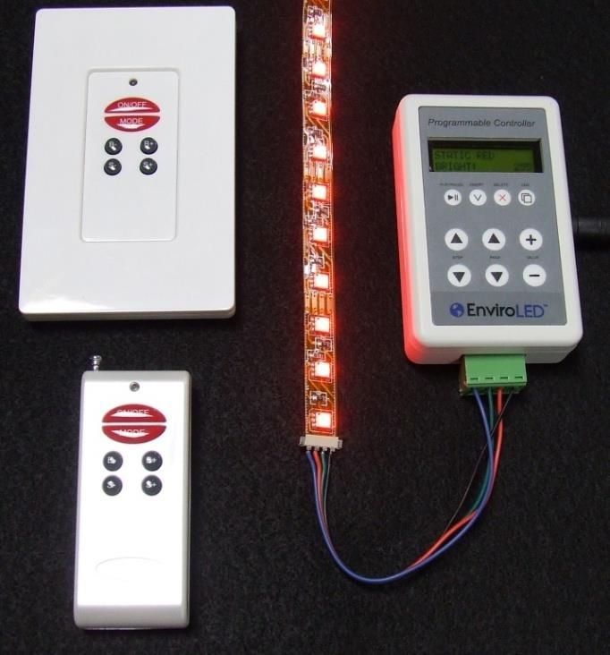 com Programmable Micro Remote LED Controller for RGB LED Strips - 12 or 24 VDC