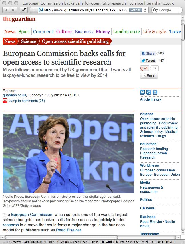 Open Access! science principle: openness!