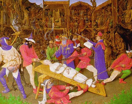 Jean Fouquet, Sainte Appolline s Martyrdom, Representation of a Mystery Play, c. 1450 C. Noh, Kyôgen, Mystery plays and Farces, What is at stake in their Comparison? 14 th -16 th c.