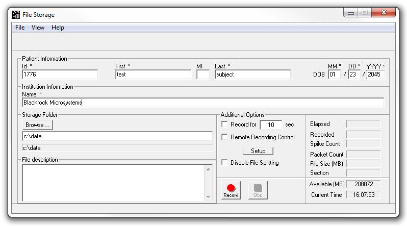 File Storage Central Software Suite supports file storage via the TOC and 2.x interfaces. 2.x is the most common basic file interface for research.