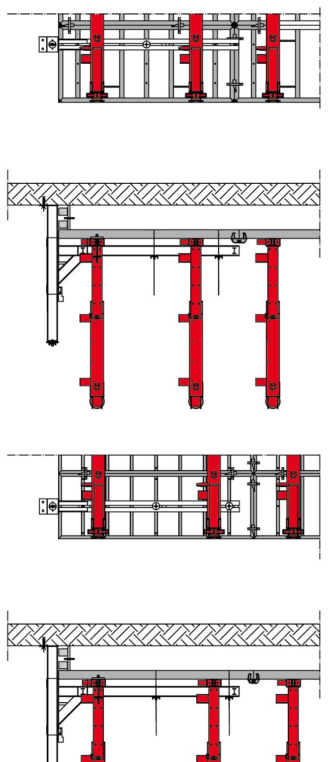 Bulkheads The Bulkhead bracket SB 110 is attached to the formwork panels by using 5/8" threadbars (Ref.-No.: 29-900-76) and flange nuts 100 (Ref.-No.: 29-900-20).