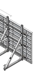 When using the StarTec formwork system make sure to use panels in vertical position (Fig. 16.1). To support joint between "corner" panel and adjacent panel use horizontal steel rails.