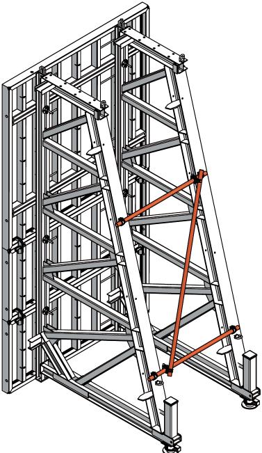 2 To build the required diagonal bracing, scaffold